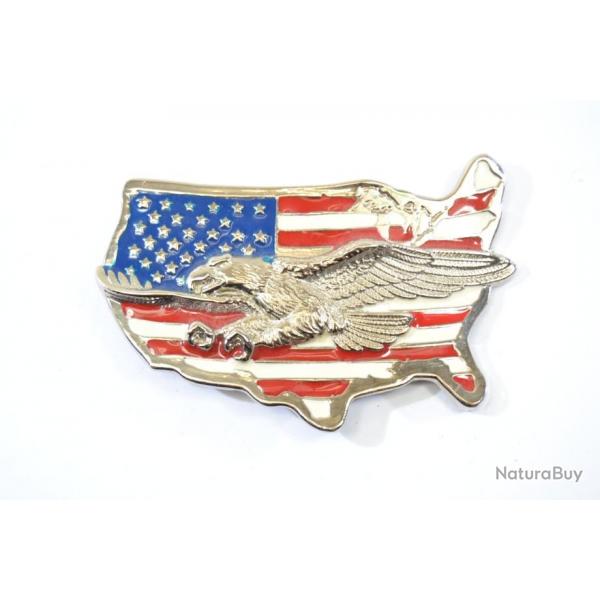 Boucle ce ceinture carte USA US Etats-unis aigle amricain usa country cowboy western farwest dco