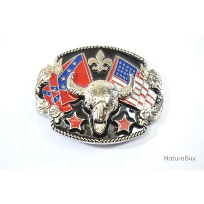 BOUCLE DE CEINTURE DRAPEAU USA DECO USA / BIKER / WESTERN / COUNTRY/ ETATS UNIS
