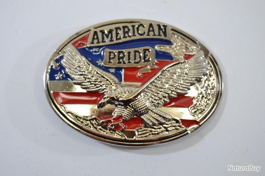 Boucle De Ceinture North American Hunting Club - Ailes Plaquées Or 24 Carats Sur Laiton - Neuve