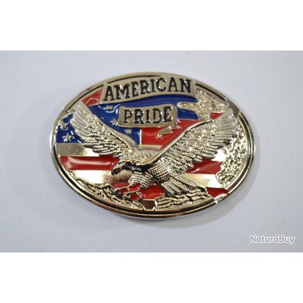 Boucle ceinture USA AMERICAN PRIDE aigle drapeau US amricain country cowboy western farwest rodeo