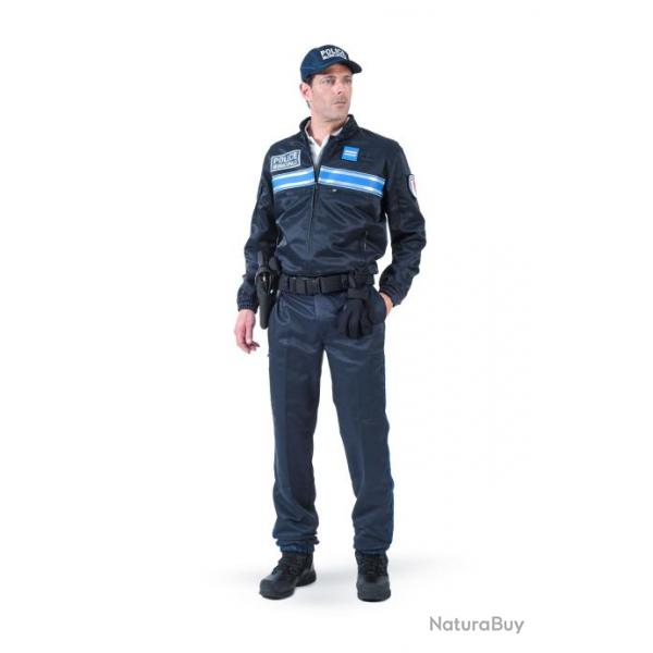 Pantalon ample satin Police Municipale long