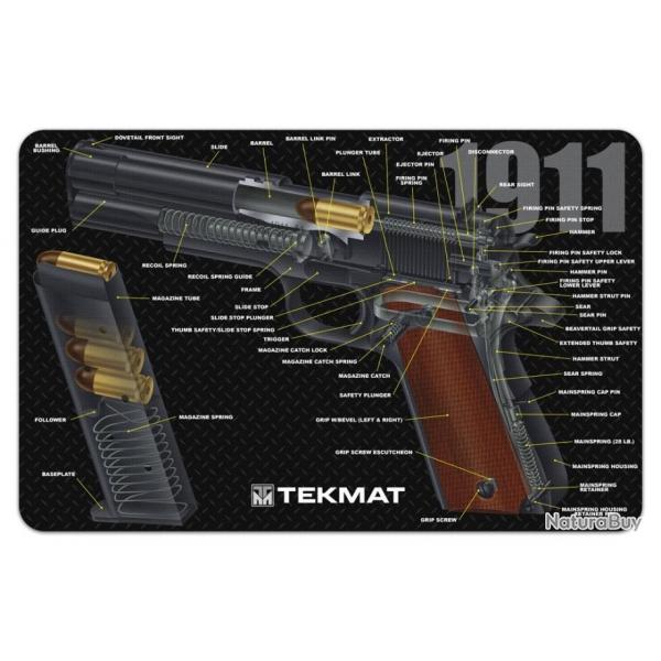 Tapis de dmontage Tekmat pour pistolet 1911 - Vue 3D