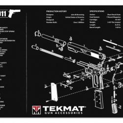 Tapis de démontage Tekmat pour pistolet 1911