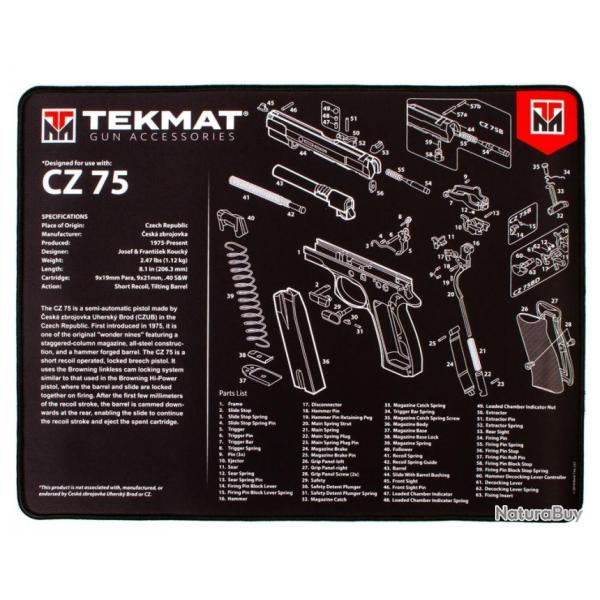 Tapis de dmontage Tekmat Ultra pour pistolet CZ-75