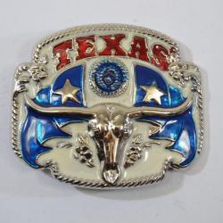 Boucle ceinture USA TEXAS drapeau US américain country cowboy western farwest rodeo