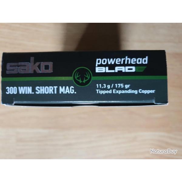 .300 WSM Sako powerblade 175gr lead free - boite 20
