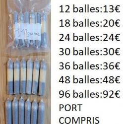 30 BALLES PAPIER  .44  -1.10 à 2  grammes de PN 451 - 454  - SOUS VIDE - PORT GRATUIT