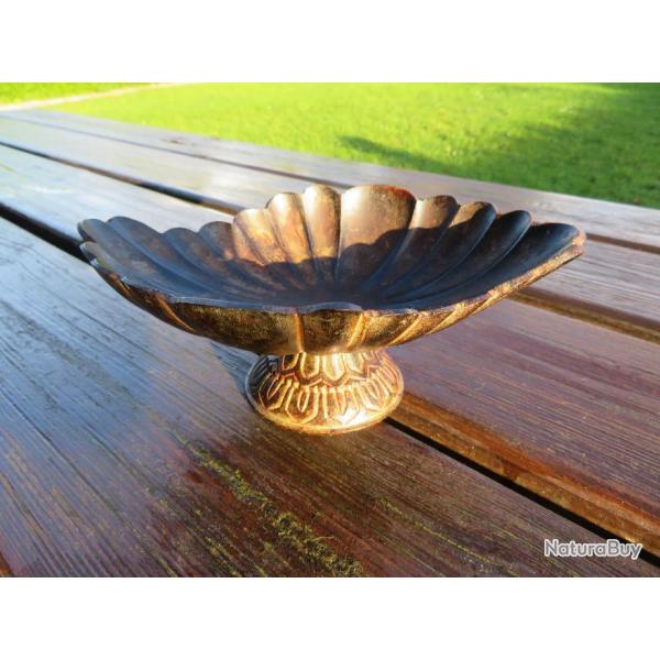 VINTAGE - Ancienne coupe vide/poche sur pied en mtal (XIX)