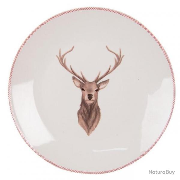 ASSIETTE MOTIF CERF 20cm