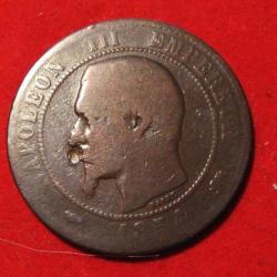 10 centimes Napoléon III 1854 D