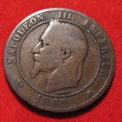 10 centimes Napoléon III 1862A