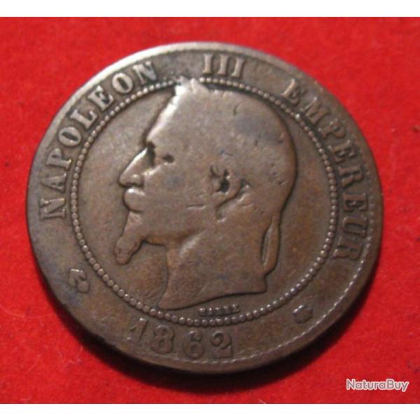 10 centimes Napolon III 1862A