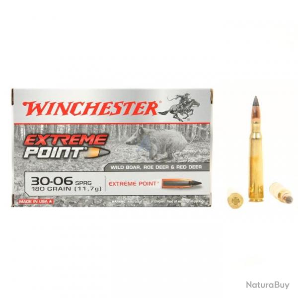 Cartouches WINCHESTER 30-06 SPRG Extreme Point 180GR X20