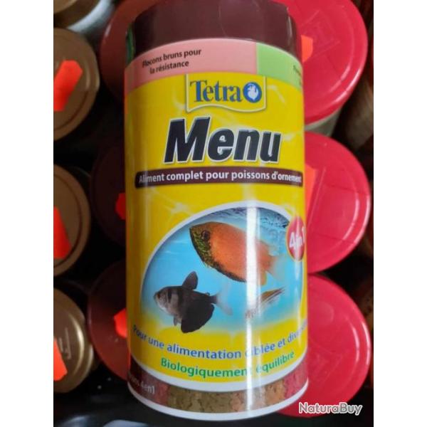 tetra menu aliment complet pour poissons d'ornement 64gr/250ml