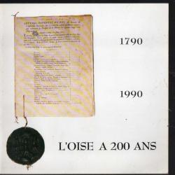l'oise à 200 ans , 1790-1990 plaquette expo conseil général