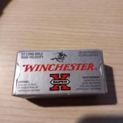 Cartouches 22 long rifle High vélocité Winchester super X