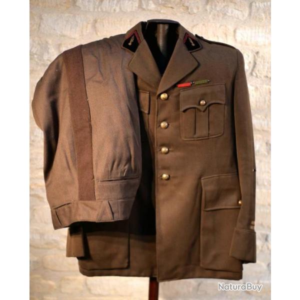 ARME FRANAISE - Veste de lieutenant du gnie date 1939 avec un pantalon - WWII
