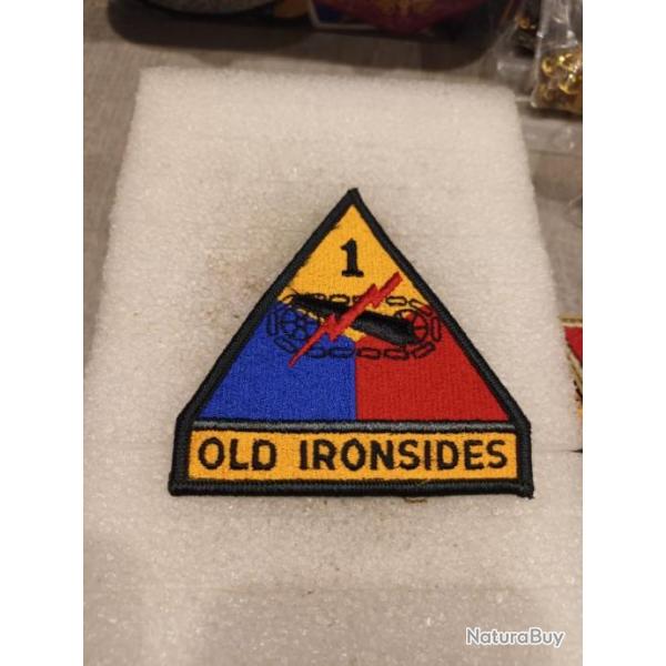 Patch arme us 1ST ARMORED DIVISION +TAB OLD IRONSIDE ORIGINAL