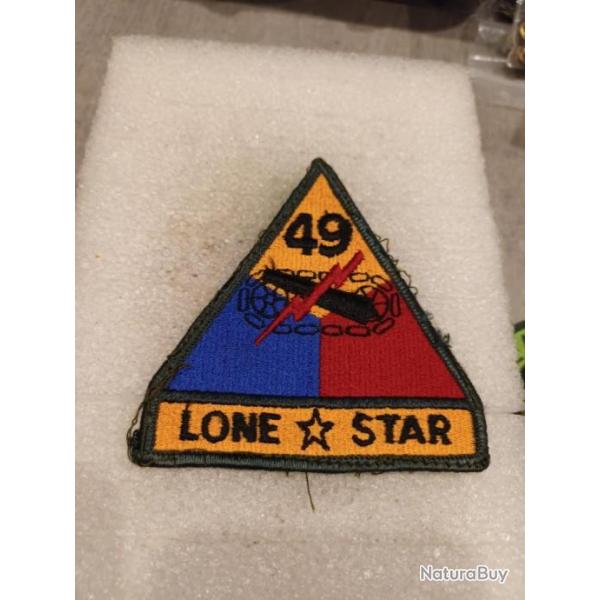 Patch arme us 49th ARMORED DIVISION +TAB LONE STAR ORIGINAL a