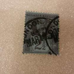 rare timbre du Royaume Uni de la reine Victoria  2-1/2d