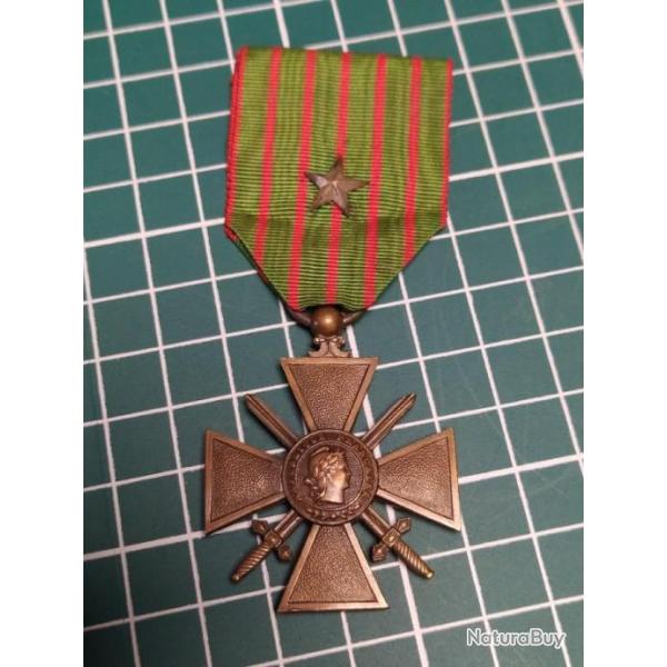 MDAILLE CROIX DE GUERRE 14/16 WW1, AVEC CITATION