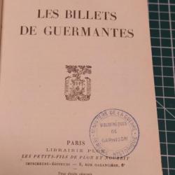 LES BILLETS DE GUERMANTES 1934.1935, ED PLON