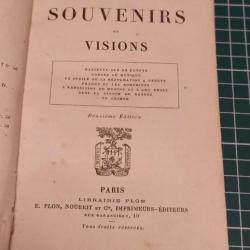 SOUVENIRS ET VISIONS, DE VOGÜÉ, édition PLON NOURRIT, 2 ÈME EDITION
