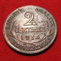 2 centimes D.Dupuis en bronze 1914 ttb