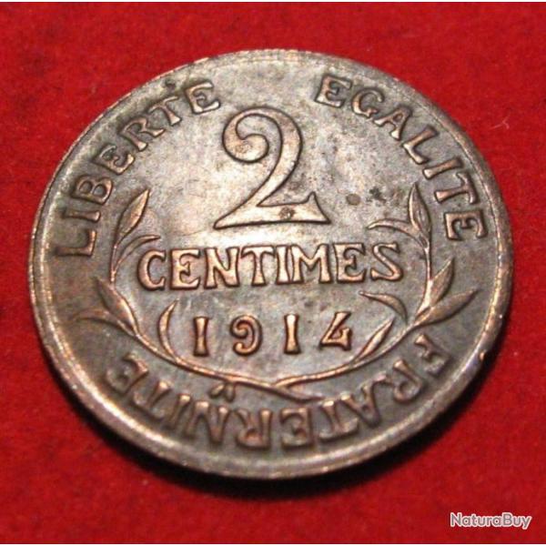 2 centimes D.Dupuis en bronze 1914 ttb