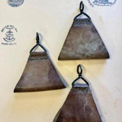 Triangle cuir de Brelage Mas 36 (lot de 3 pièces )