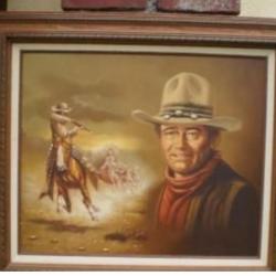 Toile VERITABLE sur John WAYNE !!! Collection !!!