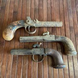 TRIO DE PISTOLET À COFFRE