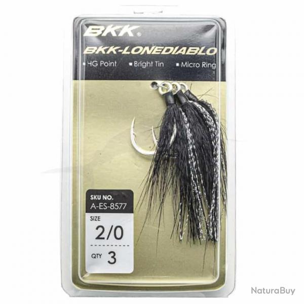 BKK Lone Diablo BT 2/0 Black Bucktail