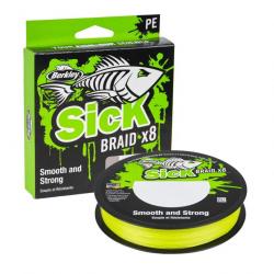 Tresse Berkley Sick Braid Hi-Vis Yellow 150m 150m 0,23mm 23,6kg Hi-Vis Yellow