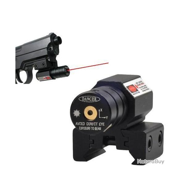 Pointeur Laser Montage sur Rail 11 et 20mm Lunette de Vise Viseur Point Rouge pour Pistolet Neuf