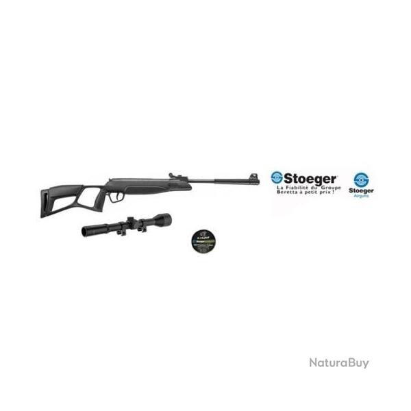 Carabine Stoeger X3 TAC synthtique crosse trou de pouce cal.4.5 + lunette 4x20 + plombs