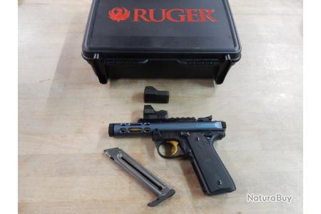 Pistolet RUGER MARK IV Compétition à Percussion Annulaire calibre 22Lr