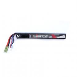 Batterie LiPo 7,4v Stick 1300 mAh Tube Crosse / Scorpion (ASG)