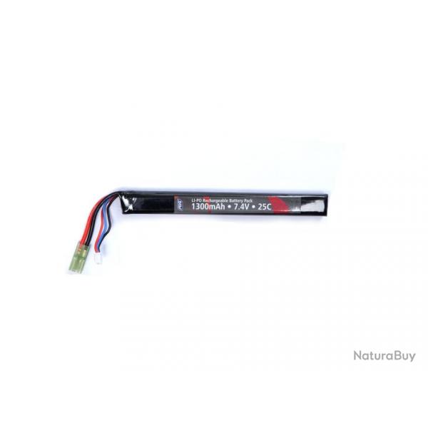 Batterie LiPo 7,4v Stick 1300 mAh Tube Crosse / Scorpion (ASG)