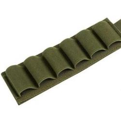 Cartouchière - Kaki - Velcro - 6 Cartouches - Calibre 12/20