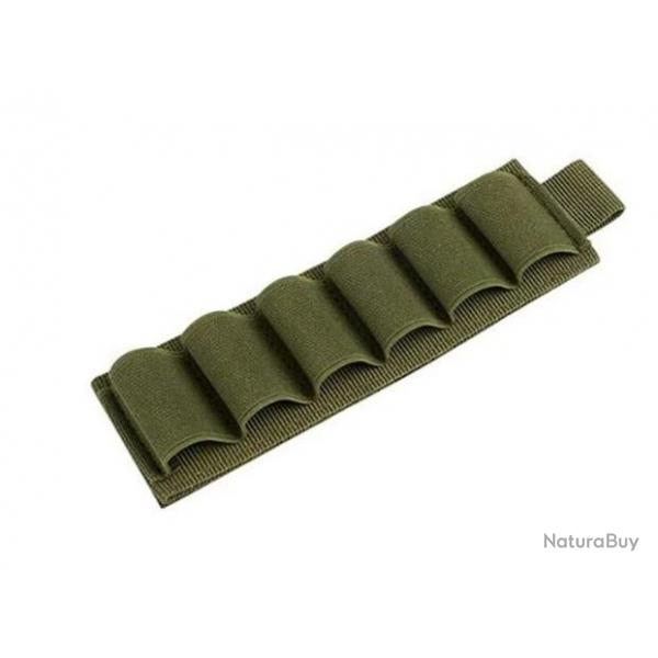 Cartouchire - Kaki - Velcro - 6 Cartouches - Calibre 12/20