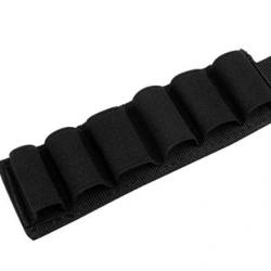 Cartouchière - Noir - Velcro - 6 Cartouches - Calibre 12/20