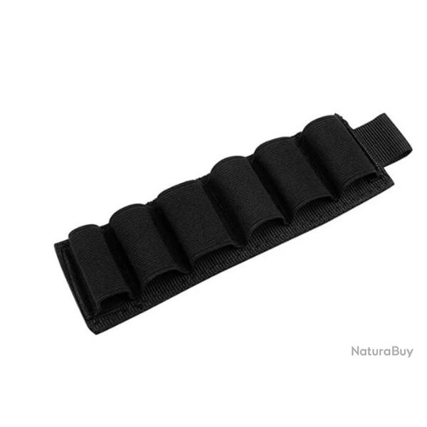 Cartouchire - Noir - Velcro - 6 Cartouches - Calibre 12/20