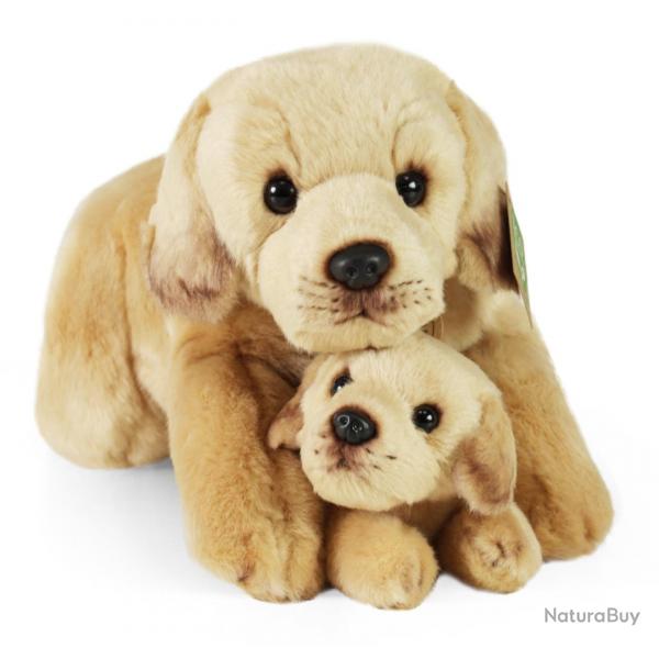 Peluche labrador avec chiot 25 cm Eco-friendly