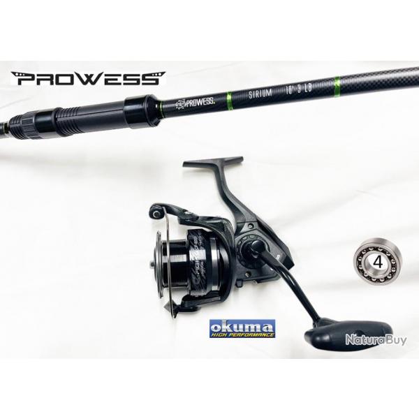 Pack Carpe canne Prowess 10' en 3Lbs + Moulinet Okuma C Fight 6 000 Les 3