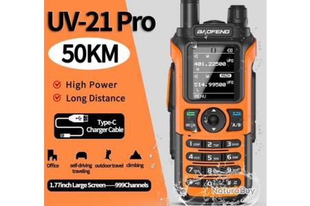 TALKIE WALKIE VHF BAOFENG UV-21 PRO Longue distance, CB, RADIO,.ENCHERE  - Talkies walkies (11285925)