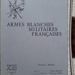 ARIÈS et PÉTARD, Armes blanches militaires françaises, 12 (XII), 1969. Jaquette (a).