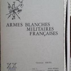 ARIÈS et PÉTARD, Armes blanches militaires françaises, 20 (XX), 1971. Jaquette (b).