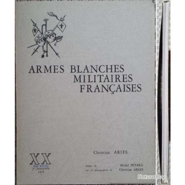 ARIS et PTARD, Armes blanches militaires franaises, 20 (XX), 1971. Jaquette (b).