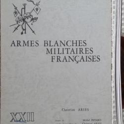 ARIÈS et PÉTARD, Armes blanches militaires françaises, 22 (XXII), 1974. Jaquette (b).